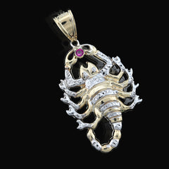 1/10th 10k Gold Bonded 925 2-Tone Scorpio Zodiac Pendant 4.9gm Animal Mens Charm