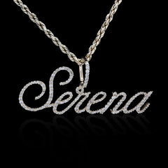 10k Yellow Gold 1CTW Natural Diamond "Serena" Name Pendant 3.1g Custom Charm