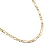 4MM 10k Yellow Gold Unisex Adults 3.4 grams Figaro Chain Necklace - 20 Inches