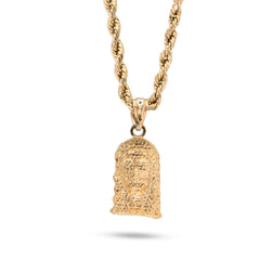 10k Yellow & White Gold Mens Jesus Pendant Religious 0.7g Charm