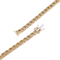 4.5MM 10k Yellow Gold 5 CTW Natural Diamond Tennis Chain 20 Inch 21.9gm Necklace