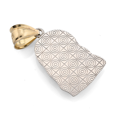 1/10th 10k Gold Bonded 925 Jesus Head Pendant Two Tone Religious 1.8gms Charm