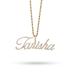 10k Yellow Gold 1.25CTW Natural Diamond "Tanisha" Name Letter Pendant 3.6g Charm