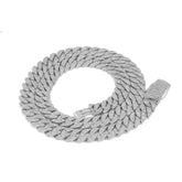 11MM 925 Sterling Silver 16.875CT Baguette Centre Natural Diamond 22" Cuban Link Chain 96.6gm Mens Necklace