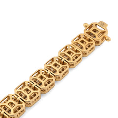 6MM 10k Yellow Gold 18.2g 4.12CTW Natural Round/Baguette Diamond Tennis Bracelet