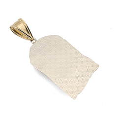 1/10th 10k Gold Bonded 925 Silver Jesus Head 2 Tone Pendant Mens 4.3gms Charm