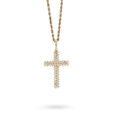 Pure 10k Yellow Gold 1.2CTW Natural Diamond Cluster Cross Pendant 2.2gms Charm