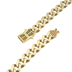 7MM Cuban Link 16.9gms Chain 1/10th 10k Yellow Gold Bonded 925 20 Inch Necklace