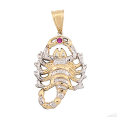 1/10th 10k Gold Bonded 925 2-Tone Scorpio Zodiac Pendant 4.9gm Animal Mens Charm