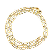 Fine 10k Yellow Gold 3MM Figaro Chain 20 Inches Mens Womens 3.2 grams Necklace
