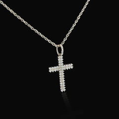 Pure 10k Yellow Gold 1.2CTW Natural Diamond Cluster Cross Pendant 2.2gms Charm