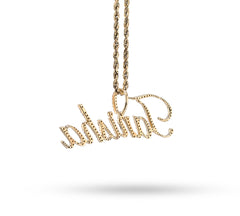 10k Yellow Gold 1.25CTW Natural Diamond "Tanisha" Name Letter Pendant 3.6g Charm