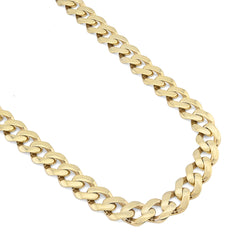 12MM 1/10th 10k Yellow Gold Bonded 925 Cuban Link Chain 22 Inch 42.3gms Necklace