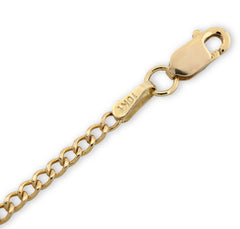 5MM 10k Yellow Gold 1.5gms Cuban Baby Bracelet 5.5 Inches Engravable ID Armlet