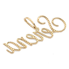 10k Yellow Gold 1CTW Natural Diamond "Serena" Name Pendant 3.1g Custom Charm