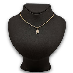 10k Yellow & White Gold Mens Jesus Pendant Religious 0.7g Charm