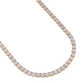 4.5MM 10k Yellow Gold 5 CTW Natural Diamond Tennis Chain 20 Inch 21.9gm Necklace