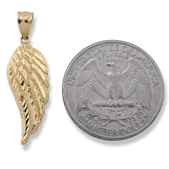 10k Yellow Gold Womens Angel Wing Angel Pendant 1g Charm