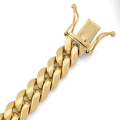 7.5MM Real 10k Yellow Gold Men Solid Cuban Link Bracelet 32.9gms 8 Inches Armlet