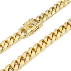 10MM Stainless Steel Gold Plated 20 Inch Cuban Link Chain 104.4gms Mens Necklace