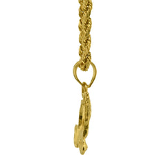 Pure 10k Yellow Gold Religious Praying Hands Pendant 1.1g Unisex Charm