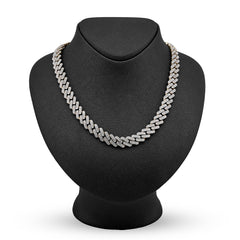 11MM 10k Yellow Gold 6.74CTW Natural Diamond Prong Cuban Chain 63.9gms Necklace