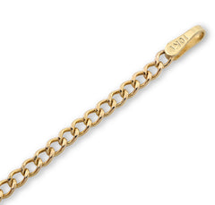 5MM 10k Yellow Gold 1.5gms Cuban Baby Bracelet 5.5 Inches Engravable ID Armlet