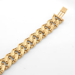 8MM 10k Yellow Gold 16.2g 3.9CTW Natural Diamond Cuban Link 8 Inch Mens Bracelet