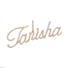 10k Yellow Gold 1.25CTW Natural Diamond "Tanisha" Name Letter Pendant 3.6g Charm
