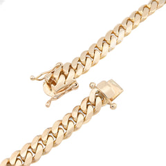 For Mens 10MM Real 10k Yellow Gold Cuban Chain 150grams 22 Inch Necklace