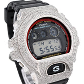 All White 3 CTW Natural Diamonds Digital G-Shock Casio Watch For Mens
