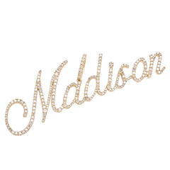 10k Yellow Gold 1.5CTW Natural Diamond Custom "Madison" Name Pendant 5g Charm