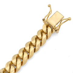 7.5MM Real 10k Yellow Gold Men Solid Cuban Link Bracelet 32.9gms 8 Inches Armlet