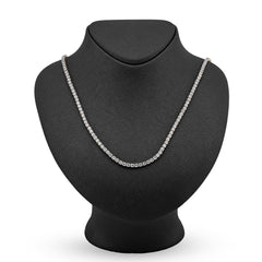 3MM 10k Yellow Gold 9.50CTW Natural Diamond 24gm Illusion Tennis Chain Necklace