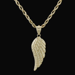 10k Yellow Gold Womens Angel Wing Angel Pendant 1g Charm