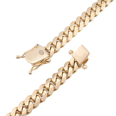 For Mens 10MM Real 10k Yellow Gold Cuban Chain 150grams 22 Inch Necklace