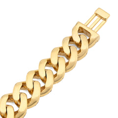 10MM 10k Yellow Gold 41.4g 5.47CTW Natural Round/Baguette Diamond Cuban Bracelet