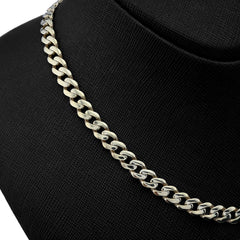 10MM Cuban Link Chain 24Inch Necklace 40.2gms 1/10th 10k Yellow Gold Bonded 925