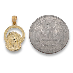 Pure 10k Yellow Gold Womens Jesus Pendant Religious 0.9g Charm