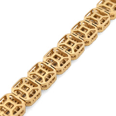 6MM 10k Yellow Gold 18.2g 4.12CTW Natural Round/Baguette Diamond Tennis Bracelet