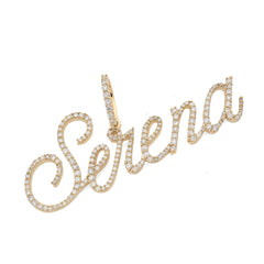 10k Yellow Gold 1CTW Natural Diamond "Serena" Name Pendant 3.1g Custom Charm