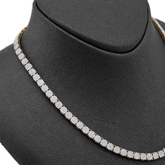 4.5MM 10k Yellow Gold 5 CTW Natural Diamond Tennis Chain 20 Inch 21.9gm Necklace