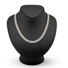 8MM 10k Yellow Gold 9 CTW Natural Diamond Cuban Link Chain 20In 36.8gms Necklace