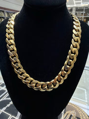 Men’s 10K Yellow Gold Miami Cuban Link Chain Necklace 131 grams