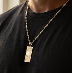 Pure 10k Yellow Gold One Hundred Dollar Bill Pendant 1.9g Money Charm For Mens