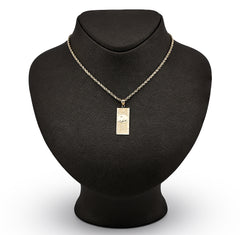 Pure 10k Yellow Gold One Hundred Dollar Bill Pendant 1.9g Money Charm For Mens