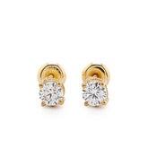10k Yellow Gold 1 CTW Lab Diamond Earrings 1.1g Studs for Mens Womens