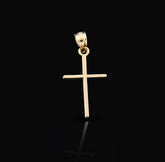10k Yellow Gold Unisex Adults Cross Pendant Religious 0.6g Charm