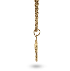 10k Yellow Gold Unisex Adults Praying Hands Pendant Religious 1.9g Charm