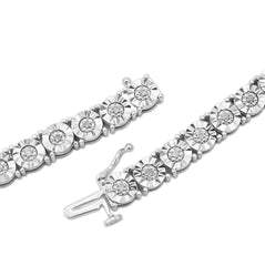 5MM 925 Sterling Silver 2.75CTW Natural Diamond Tennis Chain 35g 22In Necklace